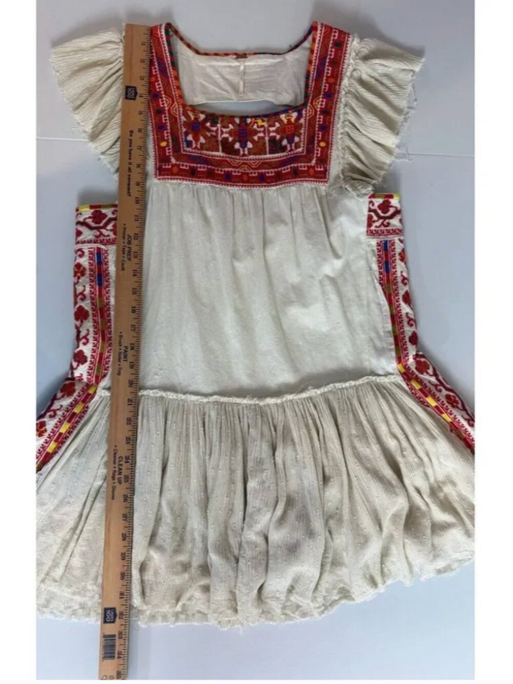 Free People Day Glow Tunic Dress Embroidered (small) - Picture 7 of 8